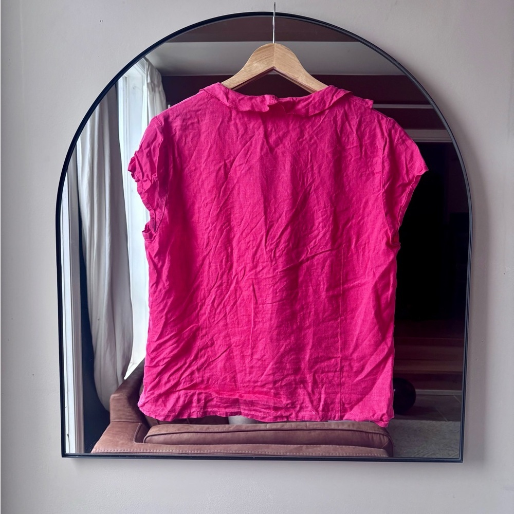 JOHN LEWIS | ruffle linen sleeveless top | uk 16 - Picture 4 of 4